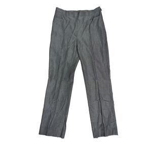 AKRIS PUNTO Wool Blend Mini Grid Side Zip Flat Front‎ Creased Dress Pants Size 4